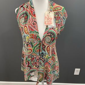 NWT Riot Vest Floral Paisley Size Small C7